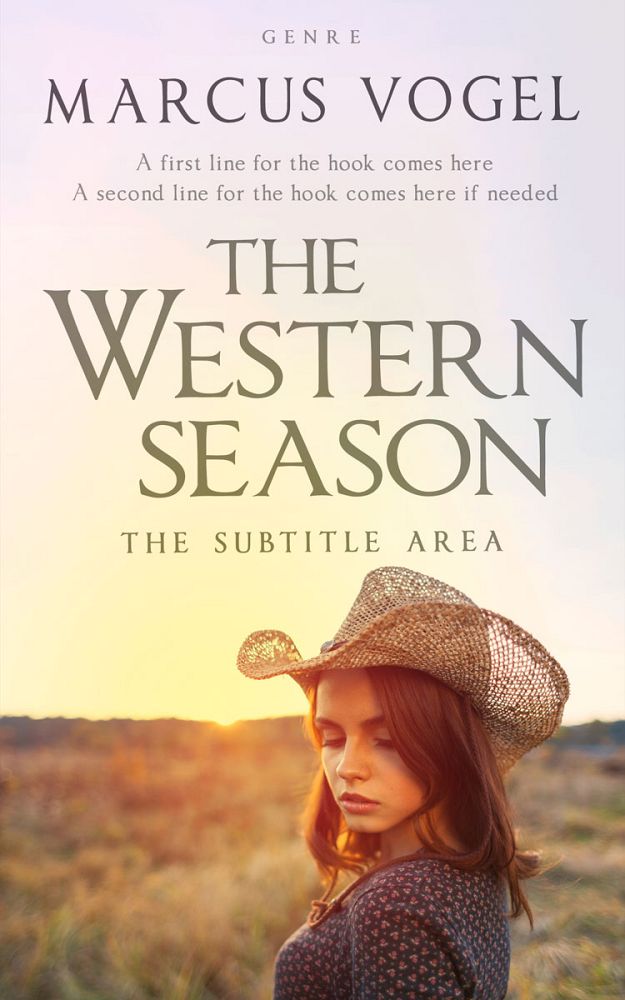 Front view of Spicy Mix #24614 - Premade Western Book Cover | BookCoverZone