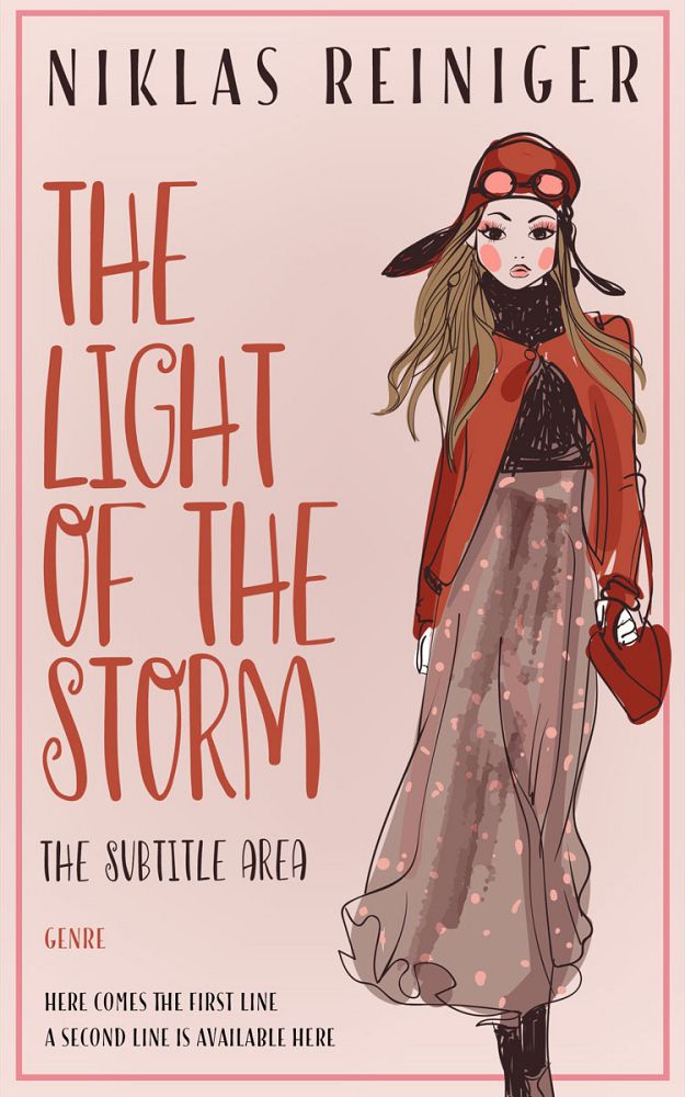 Front view of Oyster Pink #24671 - Premade Chick Lit Book Cover | BookCoverZone