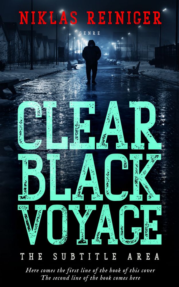 Front view of Ebony #24968 - Premade Mystery & Thriller & Suspense Book Cover | BookCoverZone