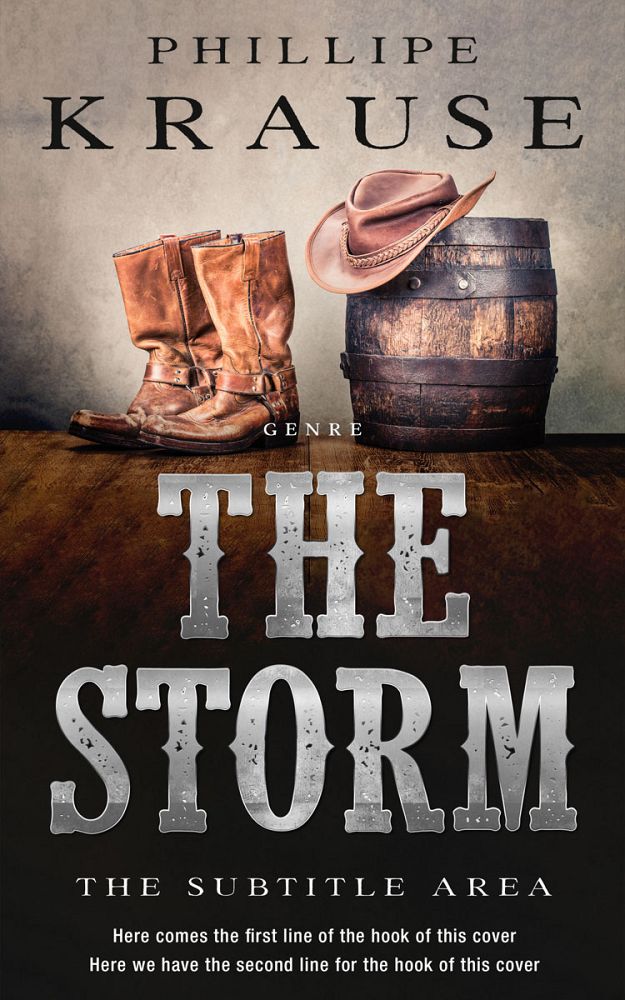 Front view of Vanilla #25225 - Premade Western Book Cover | BookCoverZone