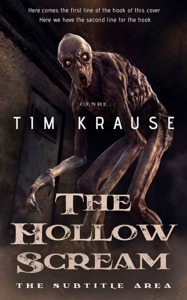 Front view of Cocoa Brown #25289 - Premade Horror Book Cover | BookCoverZone