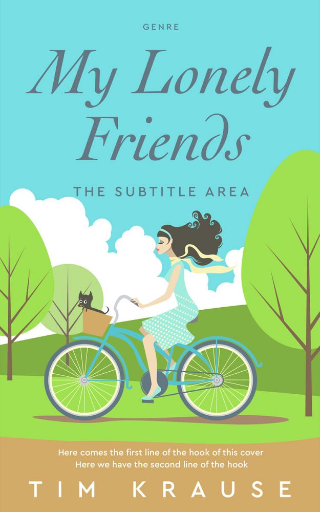 Front view of Vista Blue #25371 - Premade Chick Lit Book Cover | BookCoverZone
