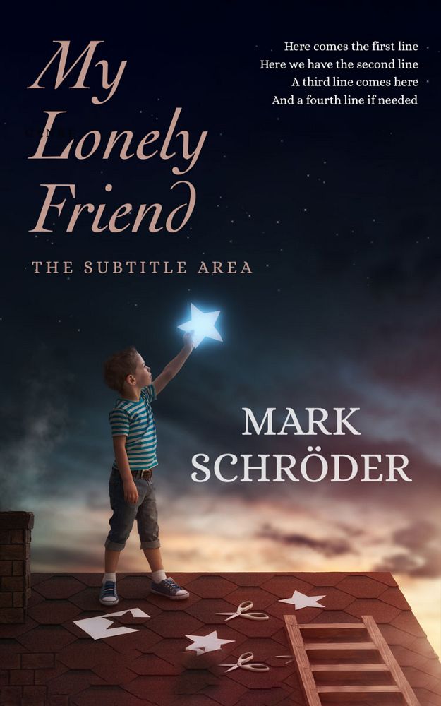 Front view of Steel Gray #25379 - Premade Children Book Cover | BookCoverZone
