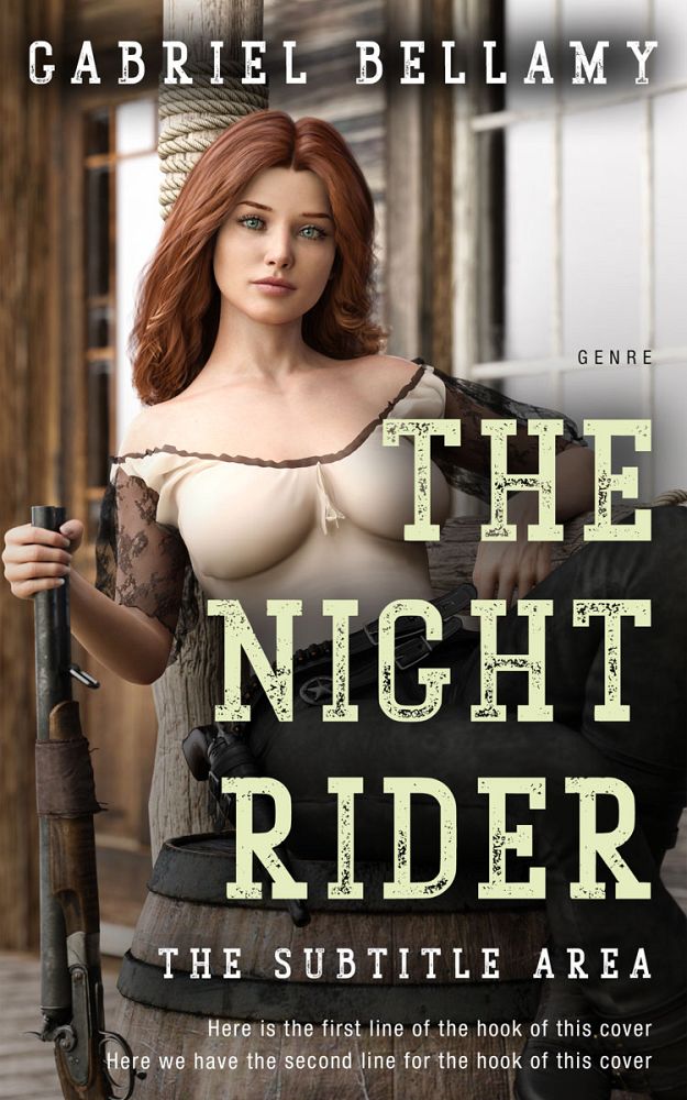 Front view of Taupe #25999 - Premade Western Book Cover | BookCoverZone