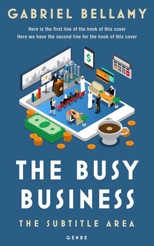 Front view of Calypso #26025 - Premade Business Book Cover | BookCoverZone