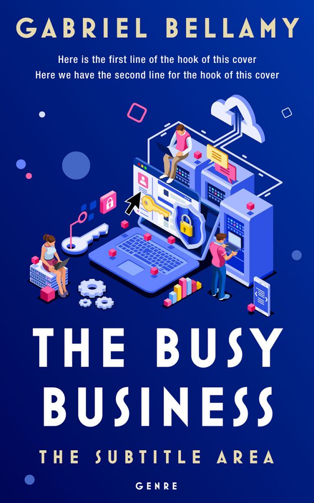 Front view of Catalina Blue #26026 - Premade Business Book Cover | BookCoverZone