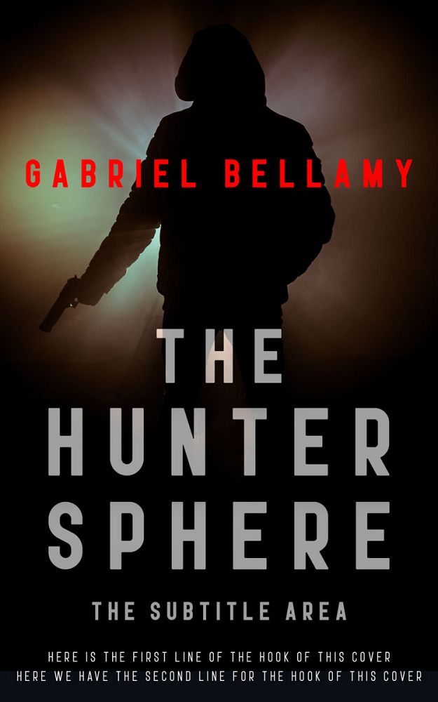Front view of Black #26178 - Premade Action & Adventure Book Cover | BookCoverZone