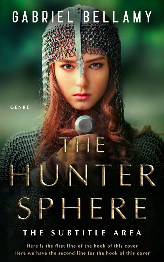 Front view of Hunter Green #26193 - Premade Fantasy Book Cover | BookCoverZone