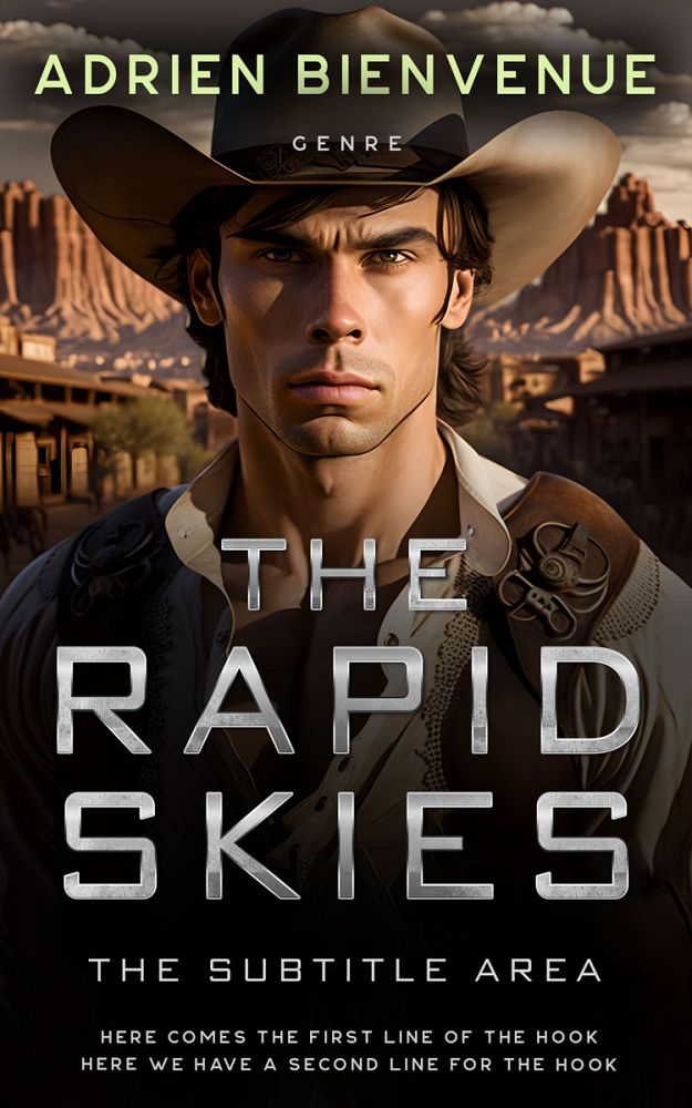 Front view of Night Rider #26528 - Premade Western Book Cover | BookCoverZone