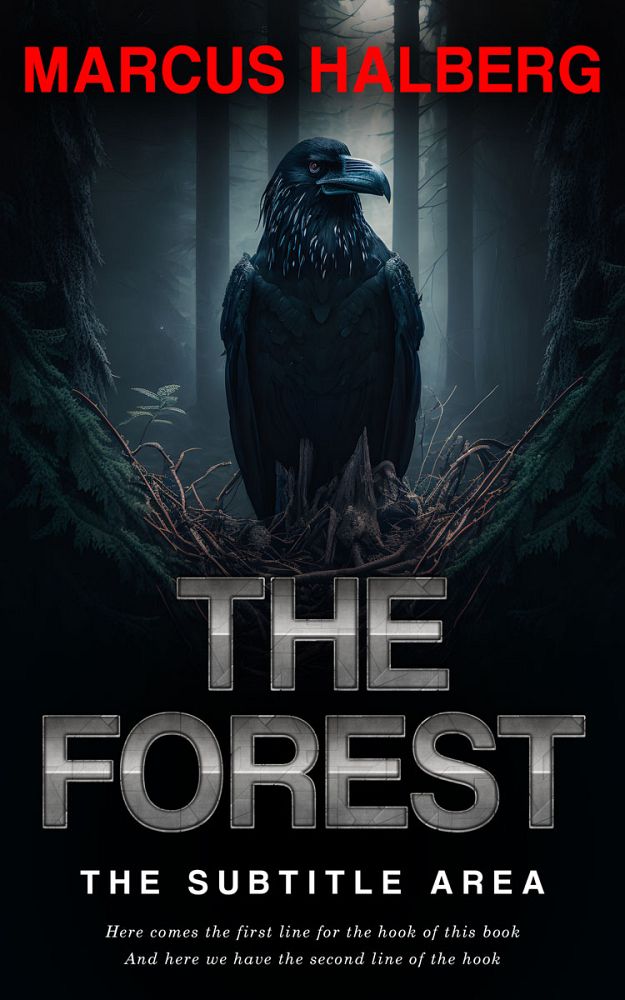 Front view of Black #26779 - Premade Horror Book Cover | BookCoverZone
