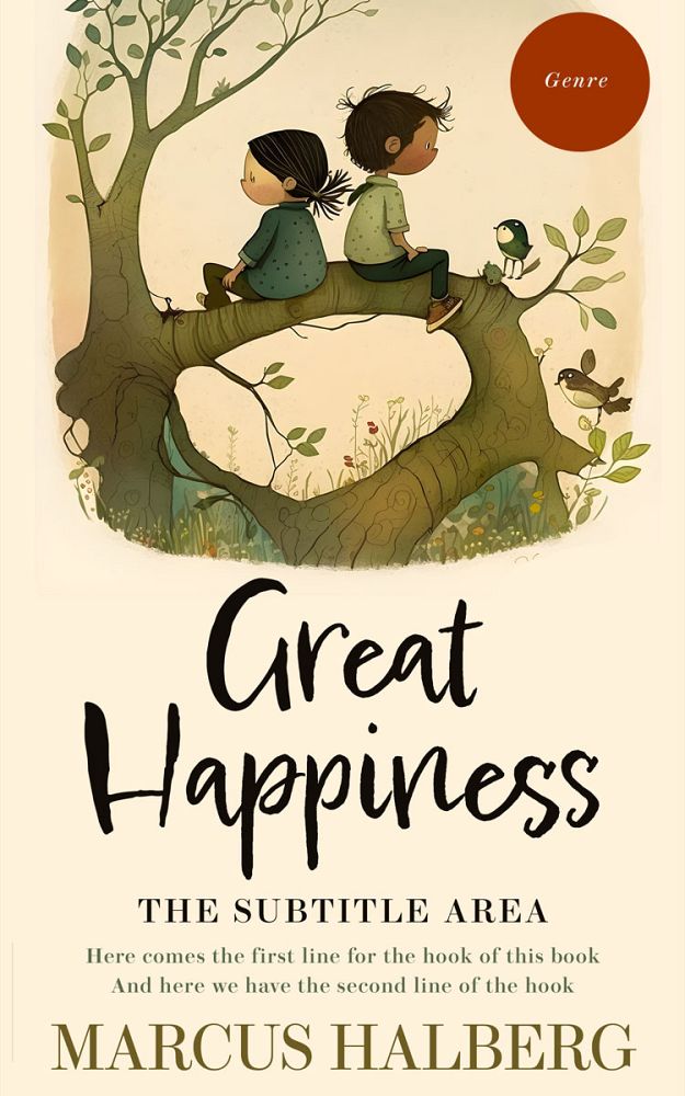 Front view of Lisbon Brown #26885 - Premade Children Book Cover | BookCoverZone