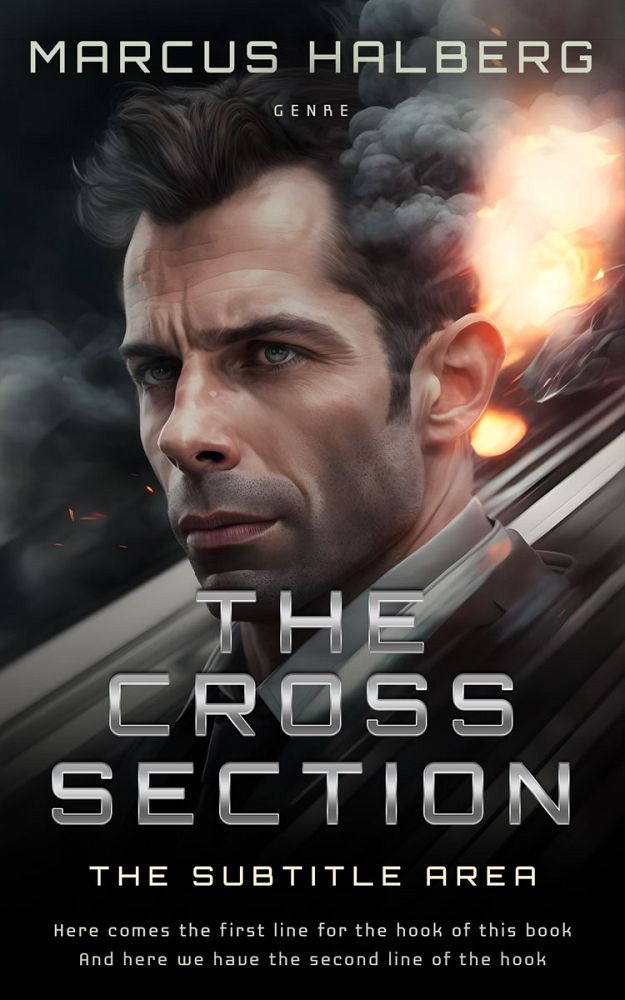 Front view of Cod Gray #27026 - Premade Action & Adventure Book Cover | BookCoverZone