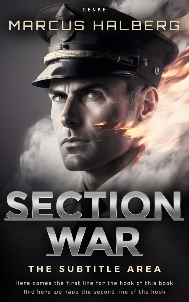 Front view of Soft Amber #27045 - Premade Action & Adventure Book Cover | BookCoverZone