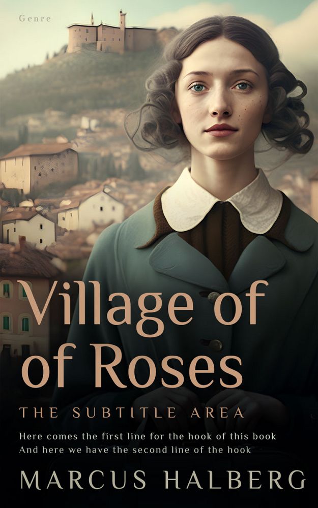 Front view of Akaroa #27082 - Premade Historical Book Cover | BookCoverZone