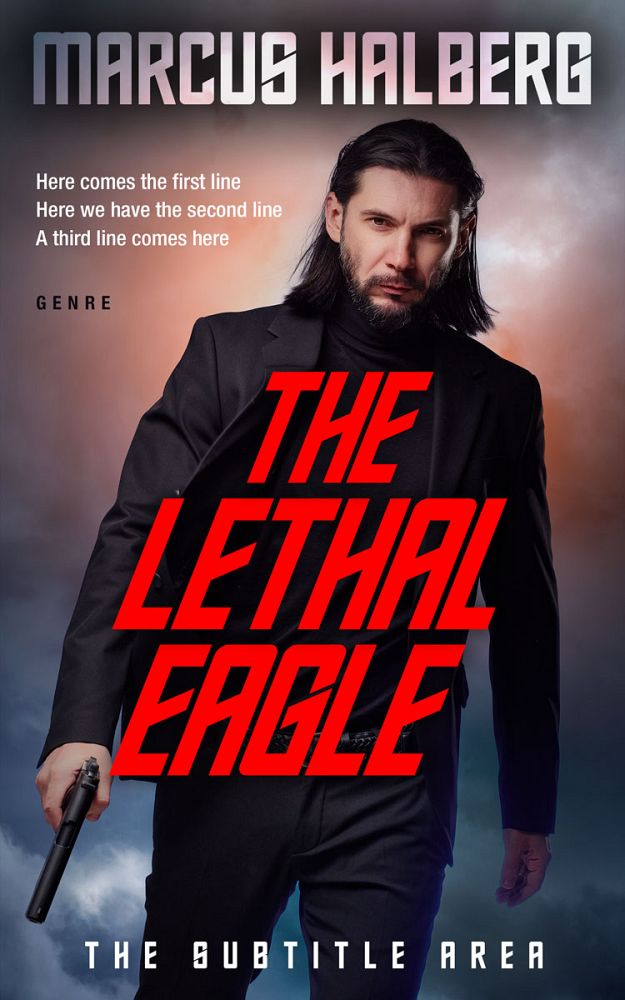 Front view of Roman #27278 - Premade Action & Adventure Book Cover | BookCoverZone