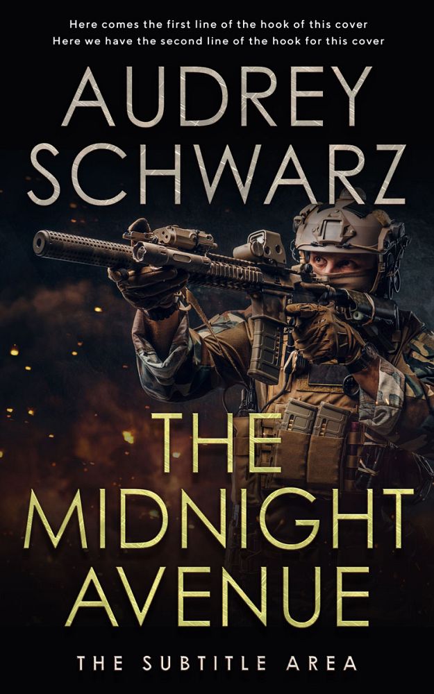 Front view of Cod Gray #27763 - Premade Action & Adventure Book Cover | BookCoverZone