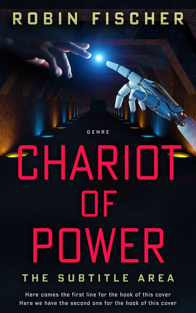 Front view of Black #28000 - Premade Science Fiction Book Cover | BookCoverZone
