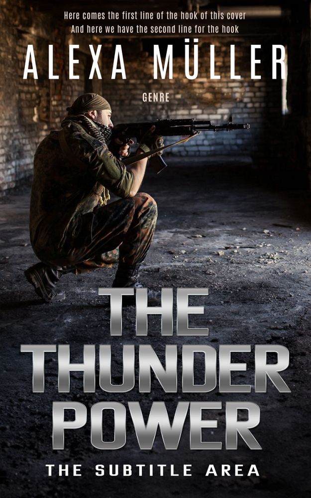 Front view of Thunder #29256 - Premade Action & Adventure Book Cover | BookCoverZone