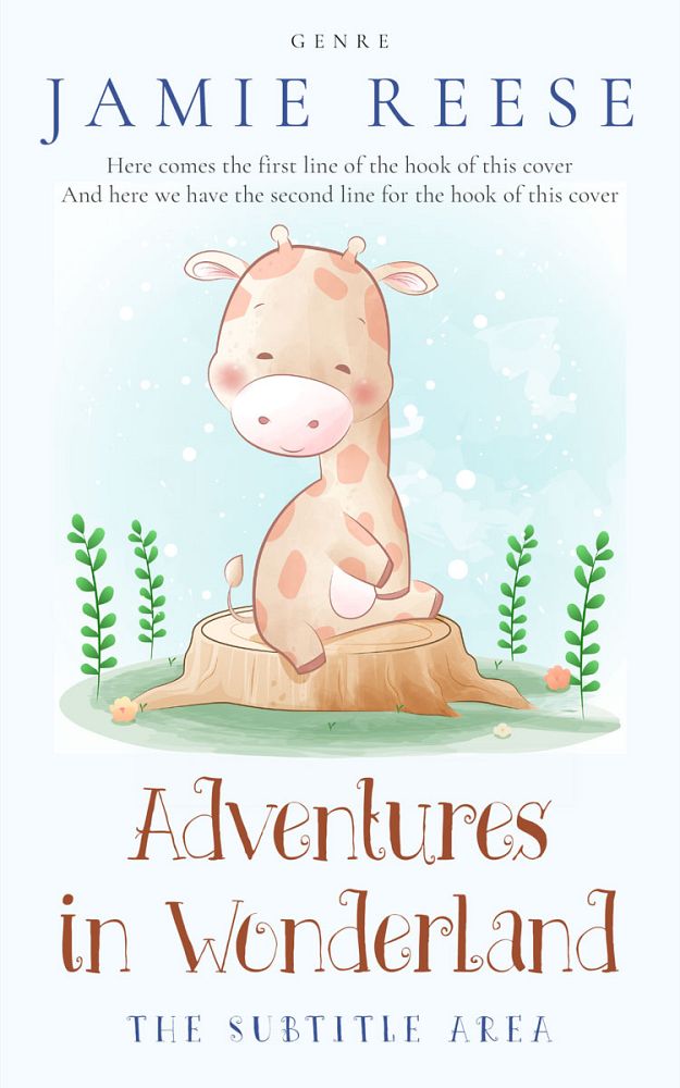 Front view of Gin #29652 - Premade Children Book Cover | BookCoverZone