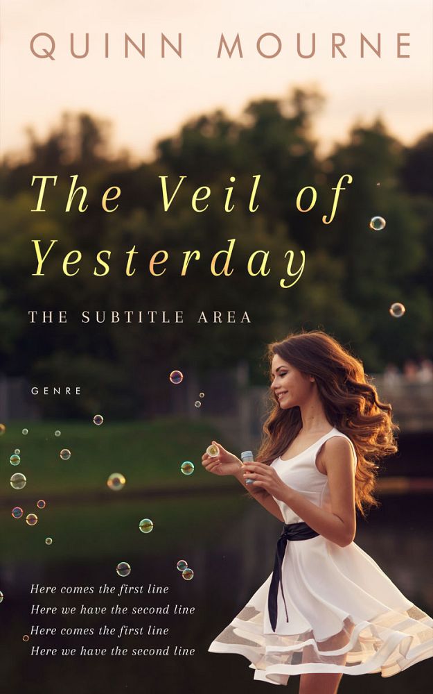 Front view of Double Spanish White #30063 - Premade Chick Lit Book Cover | BookCoverZone