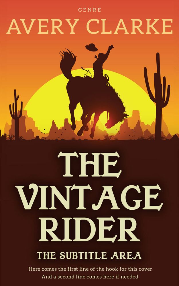 Front view of Anzac #30484 - Premade Western Book Cover | BookCoverZone
