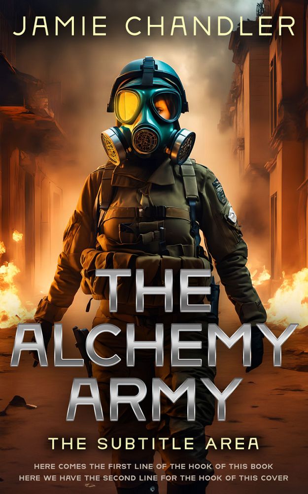 Front view of Black Marlin #30963 - Premade Apocalyptica Book Cover | BookCoverZone