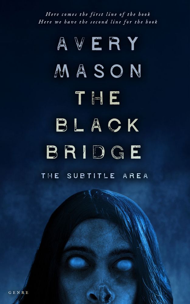 Front view of Black Pearl #32745 - Premade Horror Book Cover | BookCoverZone