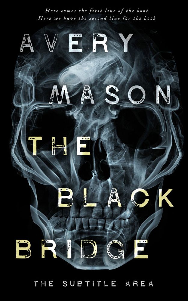 Front view of Black #32748 - Premade Horror Book Cover | BookCoverZone