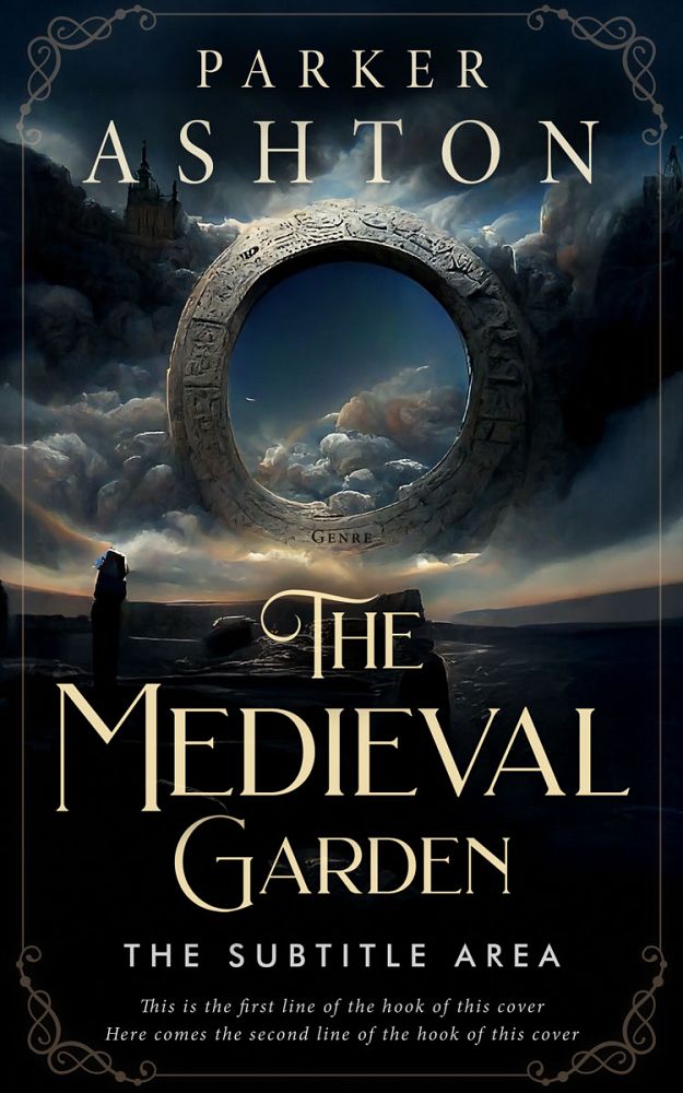 Front view of Black #32793 - Premade Fantasy Book Cover | BookCoverZone