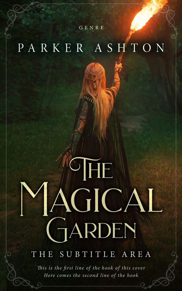 Front view of Black Olive #32808 - Premade Fantasy Book Cover | BookCoverZone