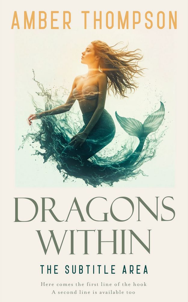 Front view of White Rock #33641 - Premade Fantasy Book Cover | BookCoverZone