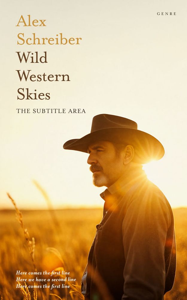 Front view of Parchment #33672 - Premade Western Book Cover | BookCoverZone