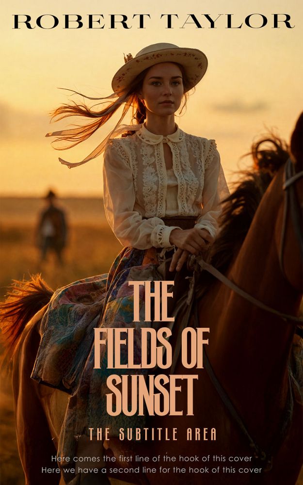 Front view of Tacao #34109 - Premade Western Book Cover | BookCoverZone