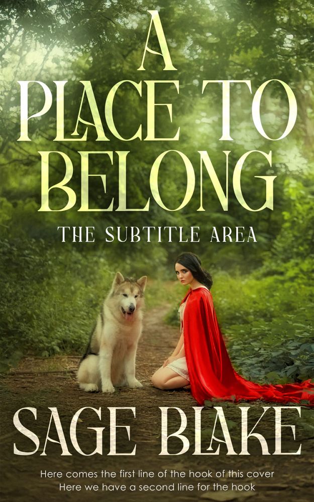 Front view of Thatch Green #34150 - Premade Fantasy Book Cover | BookCoverZone