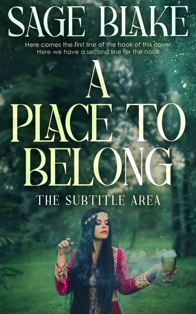 Front view of Te Papa Green #34151 - Premade Fantasy Book Cover | BookCoverZone