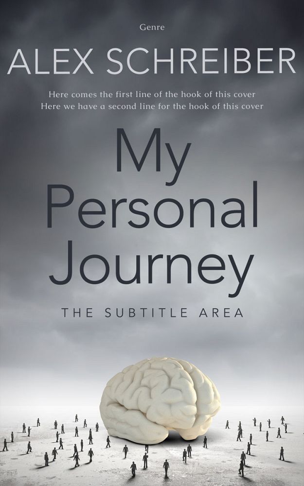 Front view of Oslo Gray #34316 - Premade Self-Improvement & Self-Help Book Cover | BookCoverZone