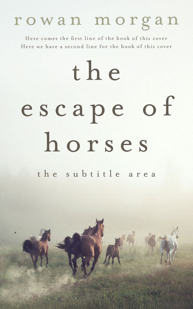 Front view of Green White #34401 - Premade Western Book Cover | BookCoverZone
