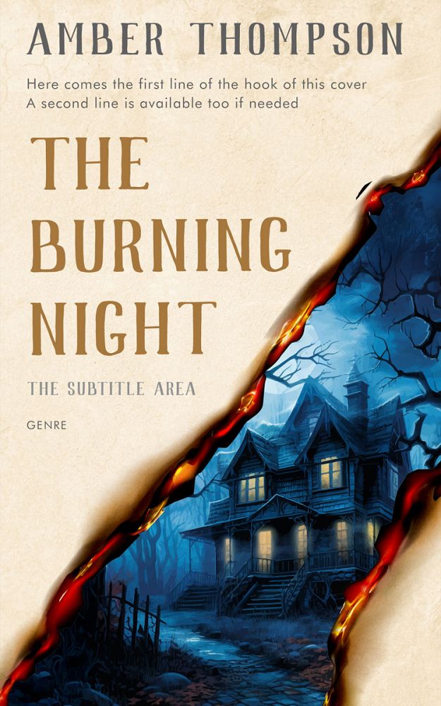 Front view of Parchment #34451 - Premade Mystery & Thriller & Suspense Book Cover | BookCoverZone