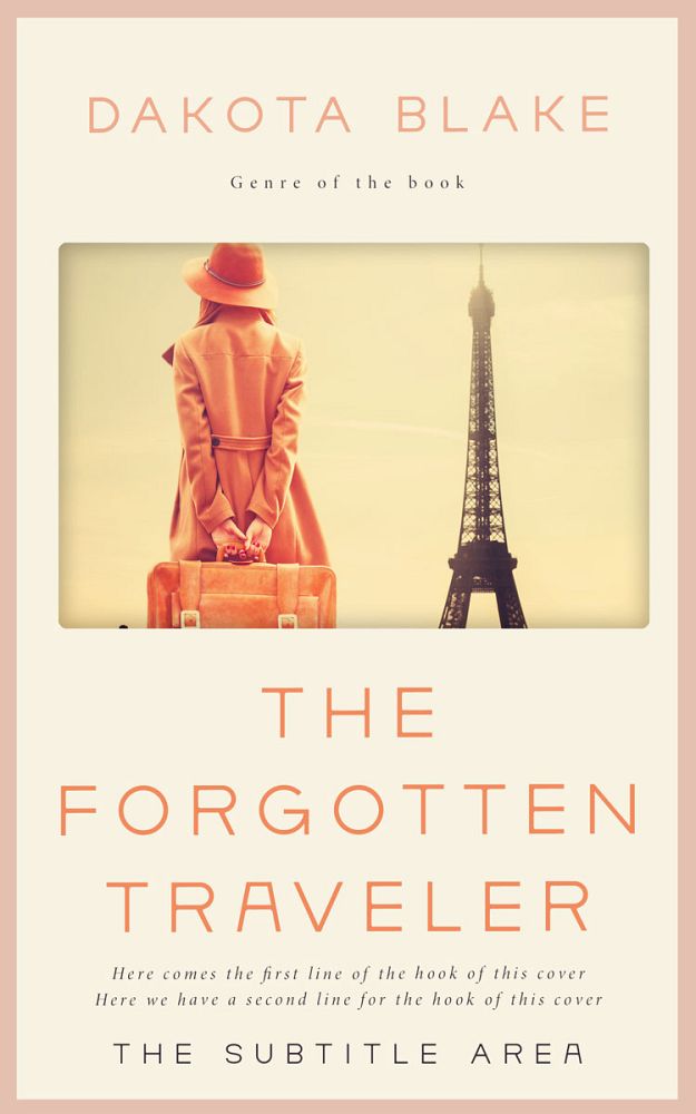 Front view of Parchment #34593 - Premade Travel Book Cover | BookCoverZone