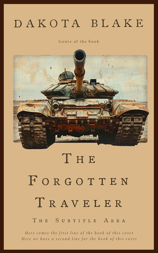 Front view of Tan #34608 - Premade Historical Book Cover | BookCoverZone