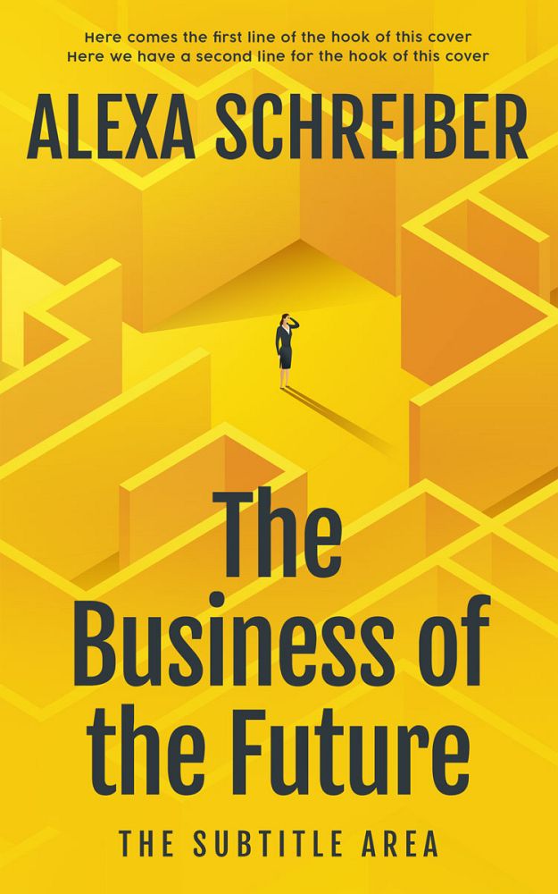 Front view of Buttercup #34665 - Premade Business Book Cover | BookCoverZone
