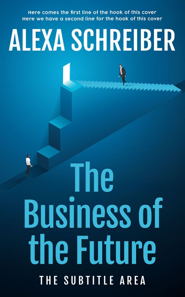 Front view of Venice Blue #34666 - Premade Business Book Cover | BookCoverZone