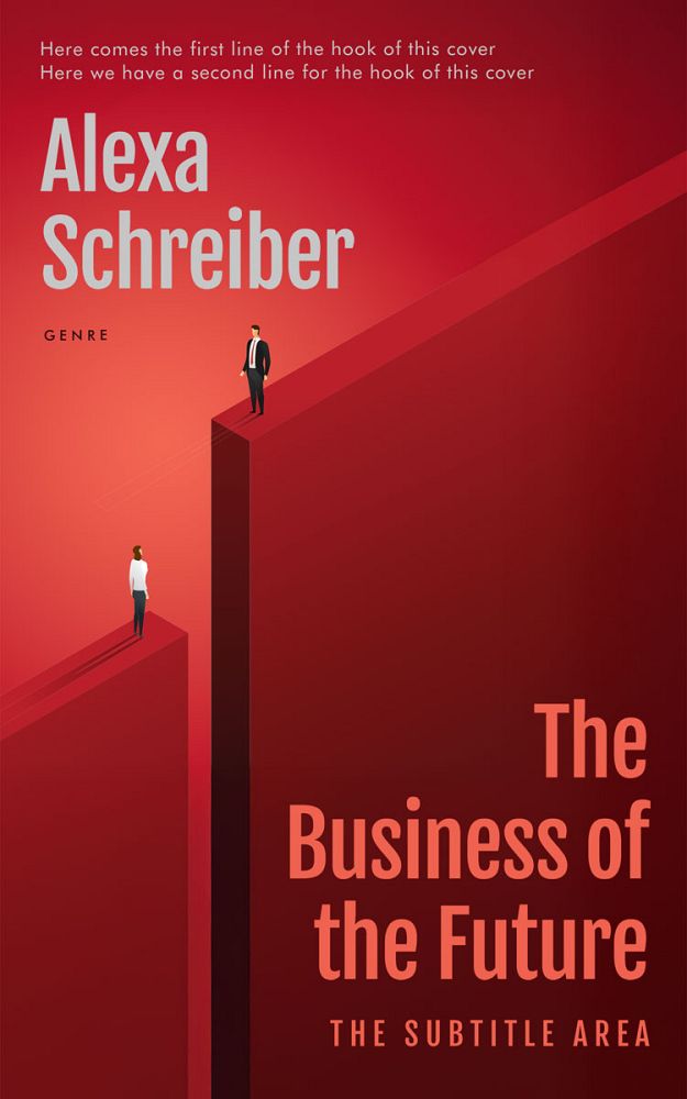 Front view of Falu Red #34667 - Premade Business Book Cover | BookCoverZone