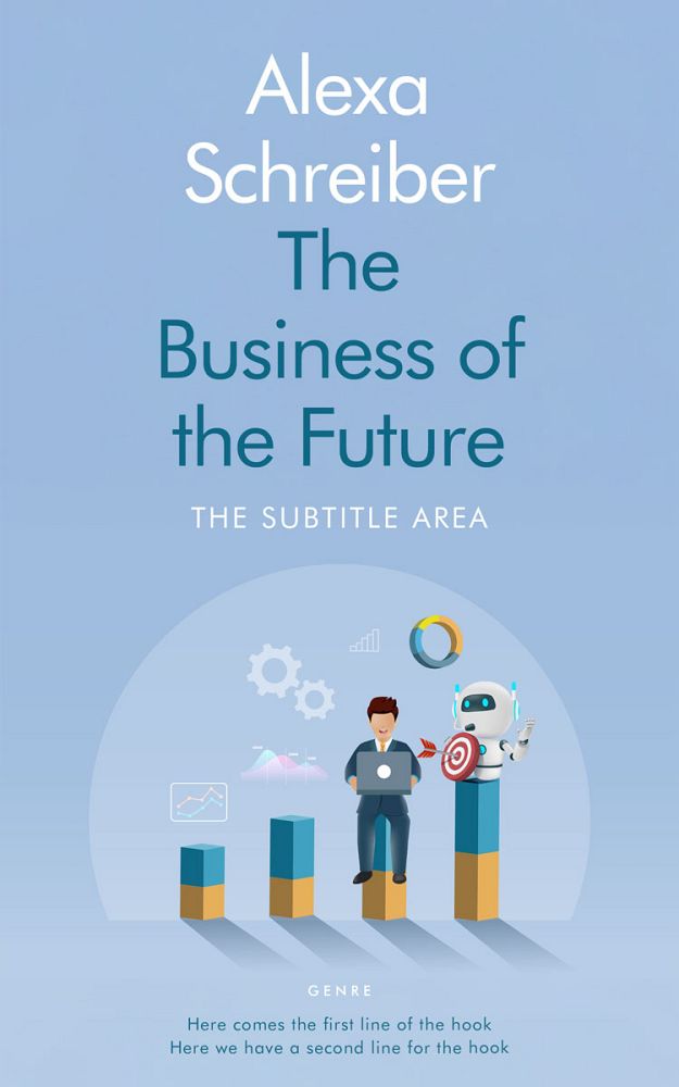 Front view of Regent St Blue #34672 - Premade Business Book Cover | BookCoverZone
