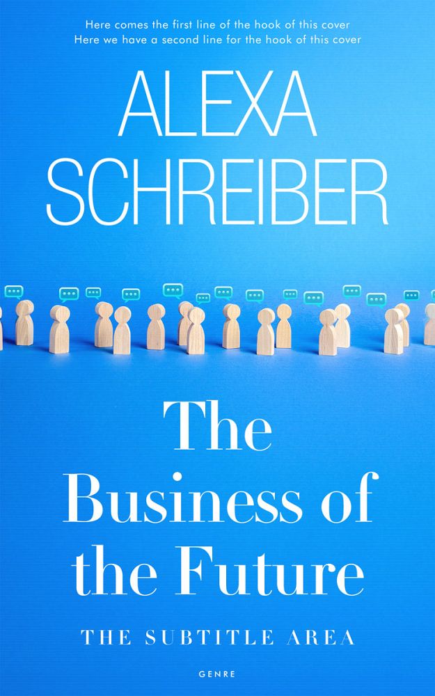 Front view of Dodger Blue #34679 - Premade Business Book Cover | BookCoverZone