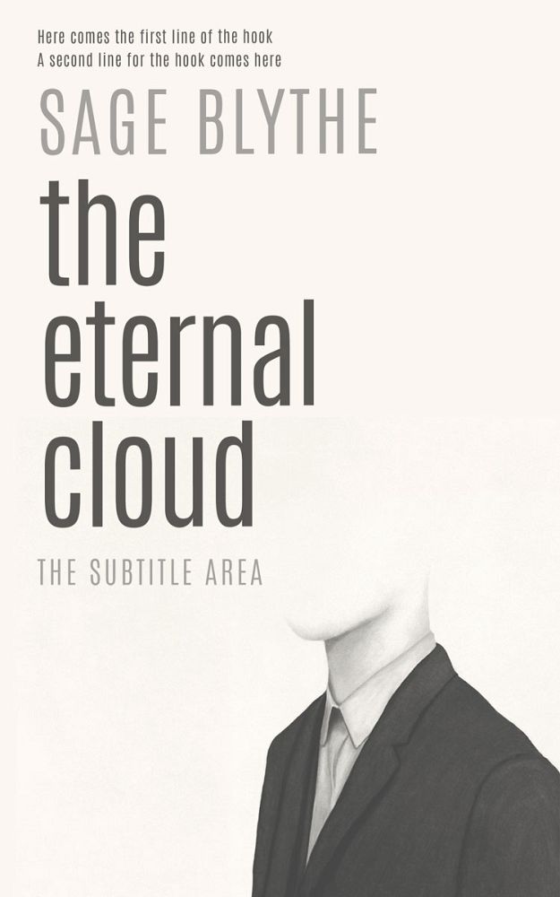 Front view of Fuscous Gray #35000 - Premade Abstract Book Cover | BookCoverZone