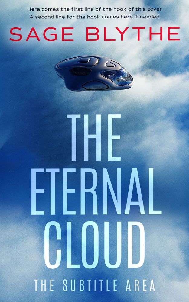 Front view of Hippie Blue #35019 - Premade Science Fiction Book Cover | BookCoverZone