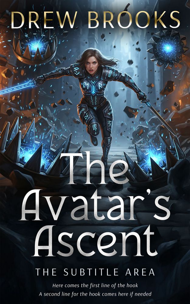 Front view of Ebony Clay #35099 - Premade LitRPG Book Cover | BookCoverZone