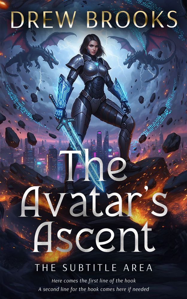 Front view of Ebony Clay #35101 - Premade LitRPG Book Cover | BookCoverZone