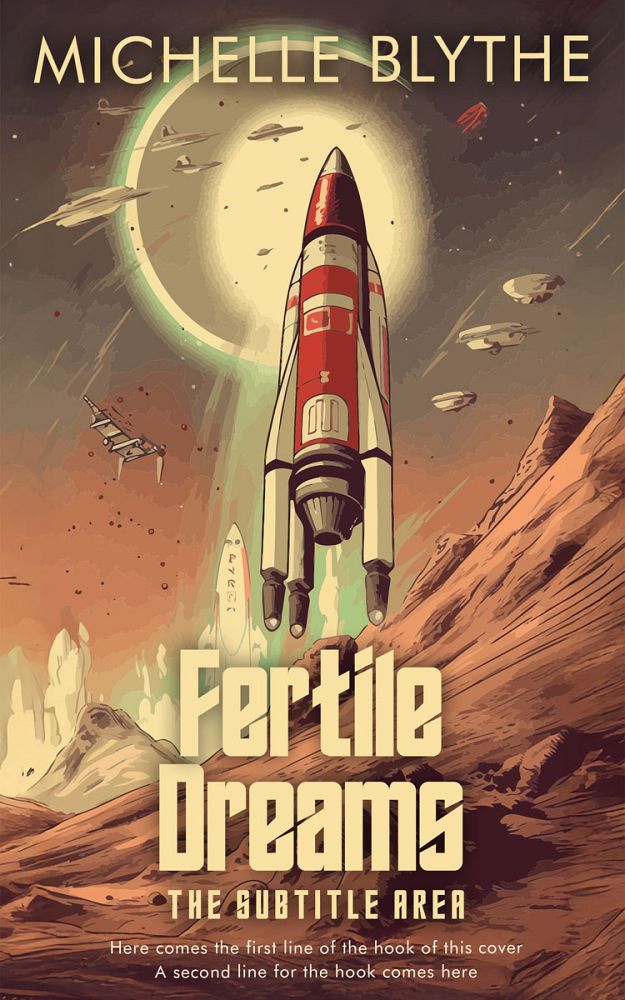 Front view of Tobacco Brown #35227 - Premade Science Fiction Book Cover | BookCoverZone